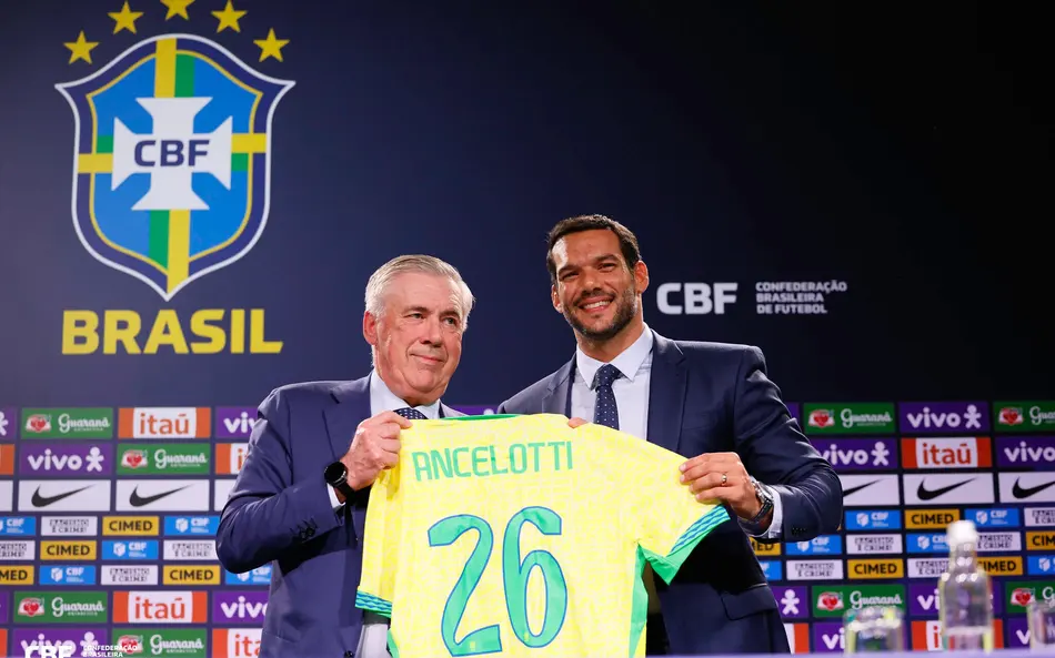 Ancelotti renova com a Seleção Brasileira até 2030