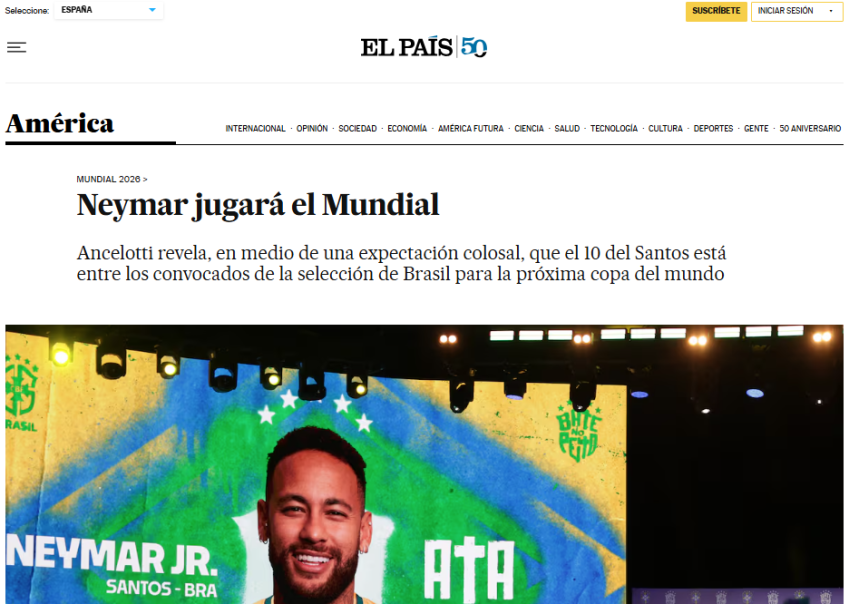 Convocação de Neymar para a Copa repercute no mundo