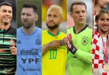 De Cristiano Ronaldo a Messi: veteranos vivem “última dança” na Copa do Mundo de 2026 Cristiano Ronaldo, Lionel Messi e Manuel Neuer representando veteranos da Copa do Mundo de 2026