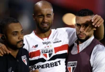 Lucas Moura sofre ruptura no tendão de Aquiles e desfalca o São Paulo por longo período Lucas Moura sofre ruptura no tendão de Aquiles e desfalca o São Paulo