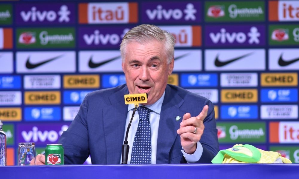 “Está bem claro o que precisamos melhorar”, diz Ancelotti após empate do Brasil na estreia da Copa